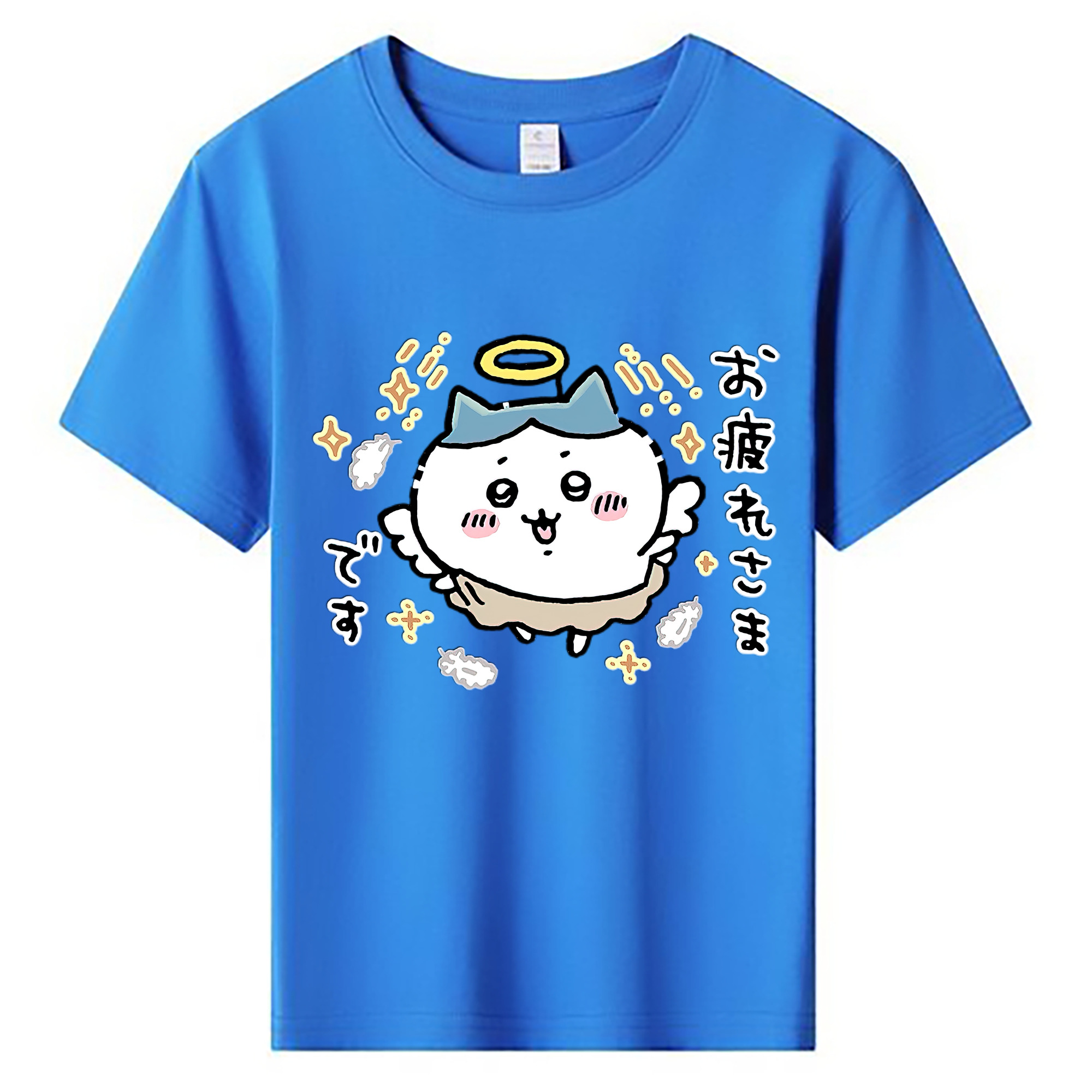 （画像用） ちいかわ ハチワレ Chii-kawa hachiware 綿100％キッズTシャツ（フロントプリント）